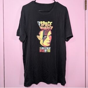 DAVID BOWIE "Moon Age Daydream" Black w/ Bright Graphics Tee- Space Invader Sz L